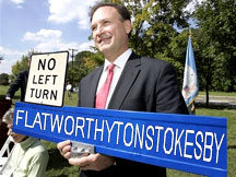 Revealing of Town Name Plaque in Flatworthytonstokesby